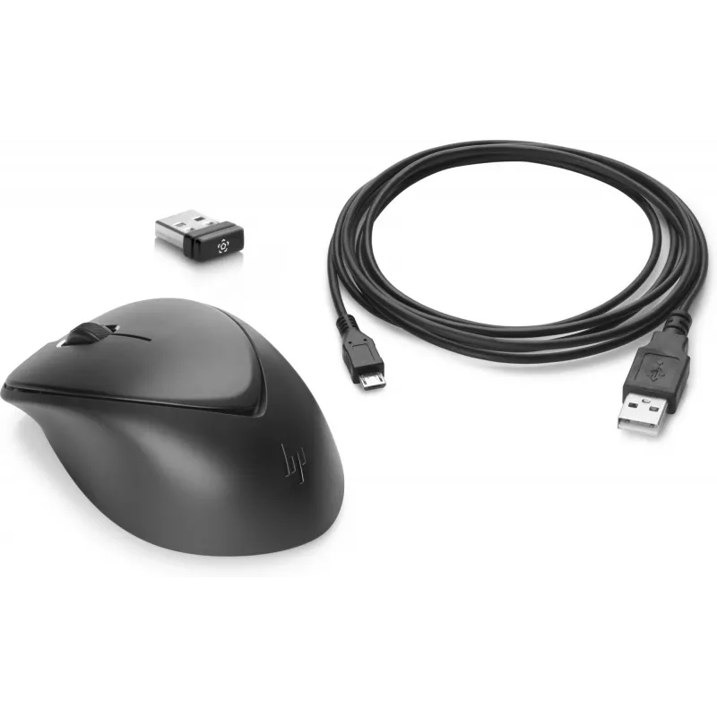 HP Wireless Premium Maus, beidhändig, Laser, RF Wireless, 1200 DPI, Schwarz