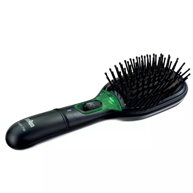 Paddle-Haarbürste BRAUN BR710 für Erwachsene, schwarz und grün, 175 g
