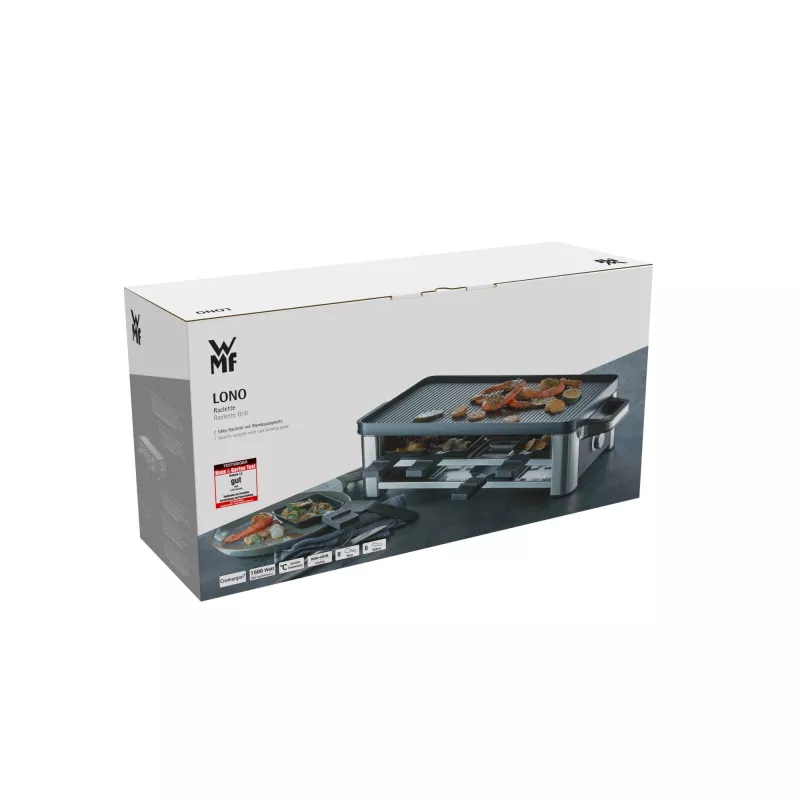 WMF Lono 0415040011 Raclettegrill 8 Person(en) 1500 W Schwarz, Chrom