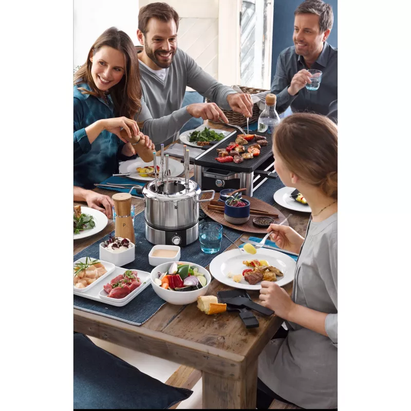 WMF Lono 0415040011 Raclettegrill 8 Person(en) 1500 W Schwarz, Chrom