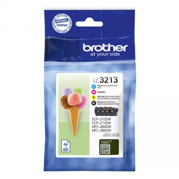 Brother LC3213VAL Tintenpatrone 4 Stück Original High (XL) Yield Schwarz, Cyan, Magenta, Gelb