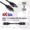 CLUB3D HDMI 2.0 4K60Hz UHD 360-Grad-Drehkabel 2m/6,74ft