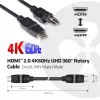 CLUB3D HDMI 2.0 4K60Hz UHD 360-Grad-Drehkabel 2m/6,74ft
