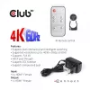 CLUB3D HDMI™ 2.0 UHD 4K60Hz SwitchBox 4 Ports mit IR-Fernbedienung