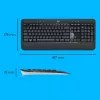 Kabelloses Tastatur- und Maus-Set Logitech MK540 Advanced – Full-Size-QWERTZ-Tastatur, USB-Empfänger, US-Layout, ergonomische Maus, Schwarz/Weiß