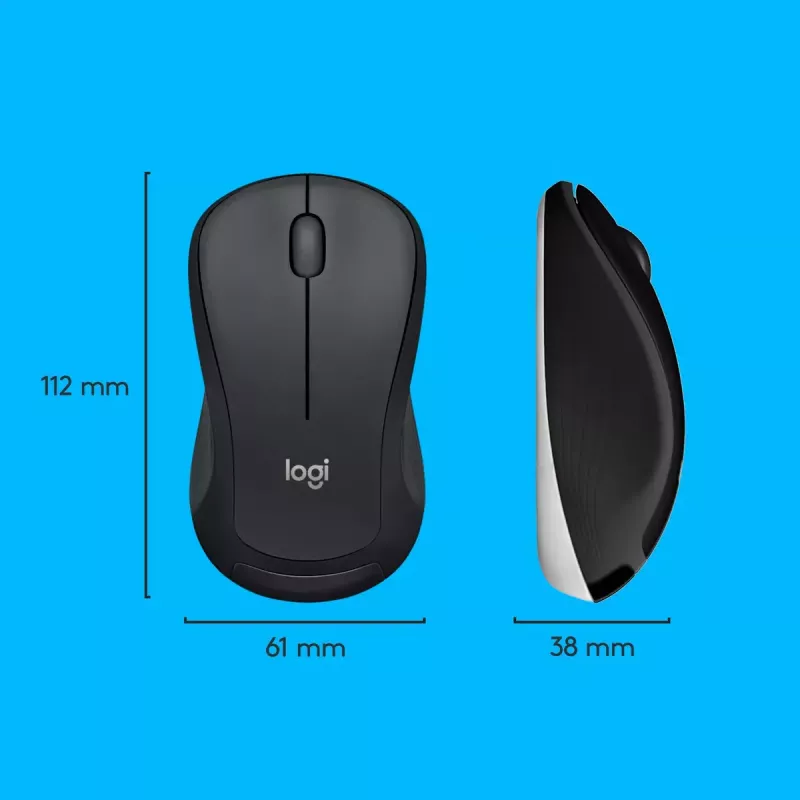 Kabelloses Tastatur- und Maus-Set Logitech MK540 Advanced – Full-Size-QWERTZ-Tastatur, USB-Empfänger, US-Layout, ergonomische Maus, Schwarz/Weiß