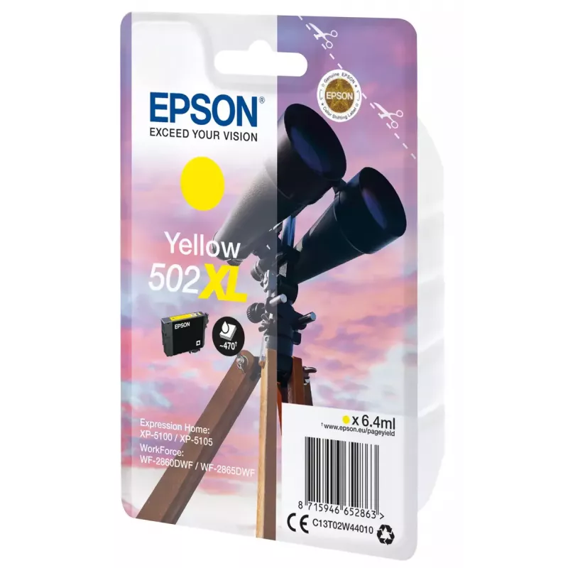 Tintenpatrone EPSON 502XL Dalekohled Gelb C13T02W44010