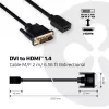 CLUB3D DVI auf HDMI 1.4 Kabel M/F 2m/6,56ft bidirektional