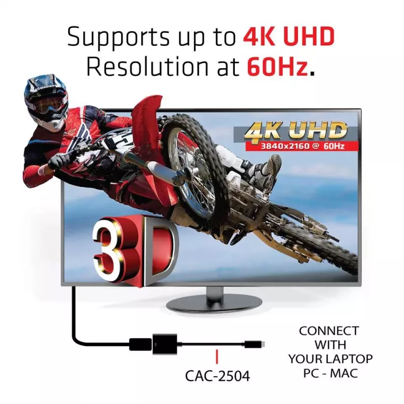 USB 3.1 Type C auf HDMI 2.0 UHD 4K 60Hz aktiver Adapter CLUB3D CAC-2504