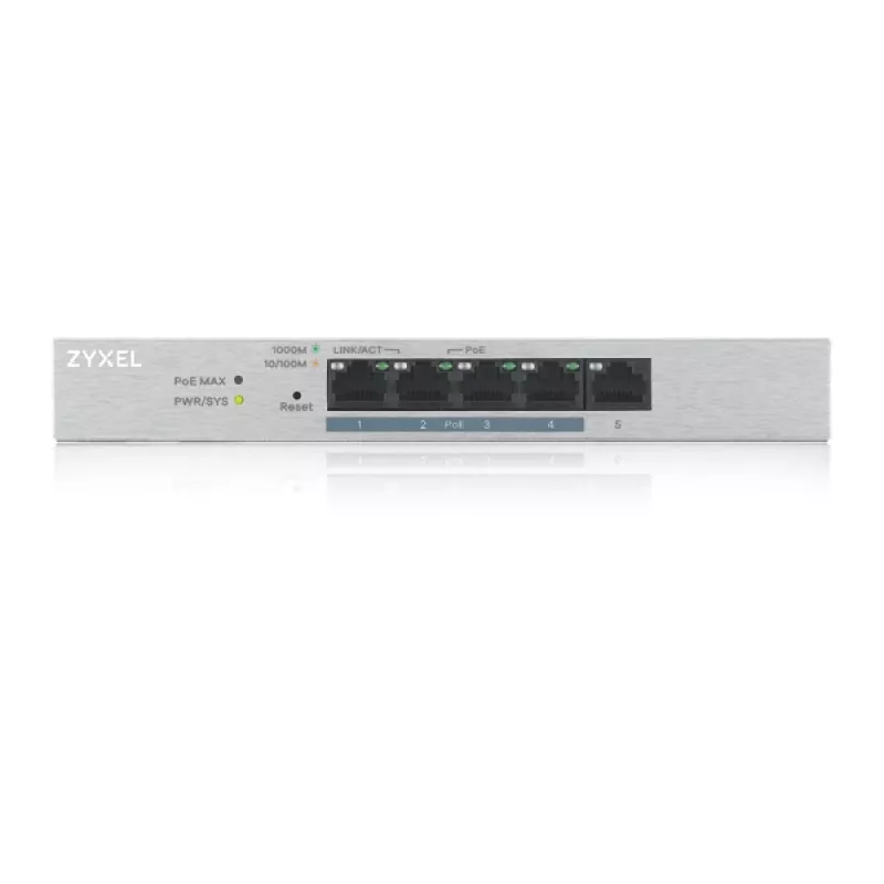Zyxel GS1200-5HP v2 Managed Gigabit Ethernet (10/100/1000) Power over Ethernet (PoE) Grau
