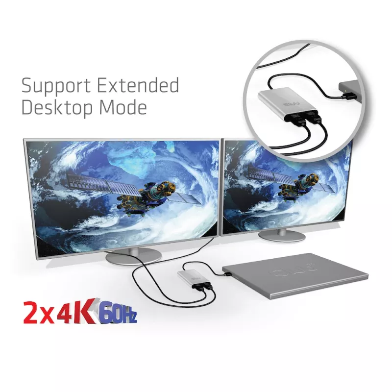 Adapter CLUB3D Thunderbolt 3 auf Dual HDMI 2.0