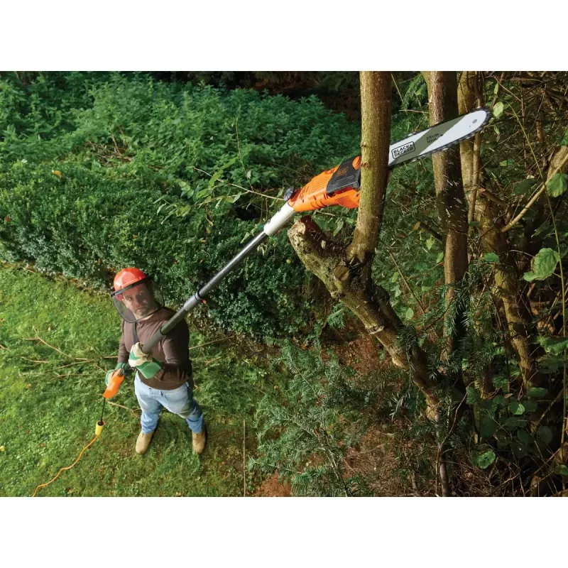 Elektrische Baumschere Schwarz & Decker PS7525-QS, 800 W Netzstrom, 25 cm Schwert, 22 mm Schnittstärke, 3,8 kg