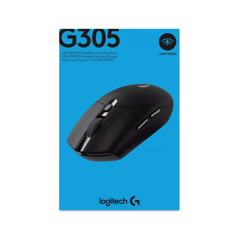 LOGITECH G305 Lightspeed Kabellose Gaming-Maus Schwarz Eer2