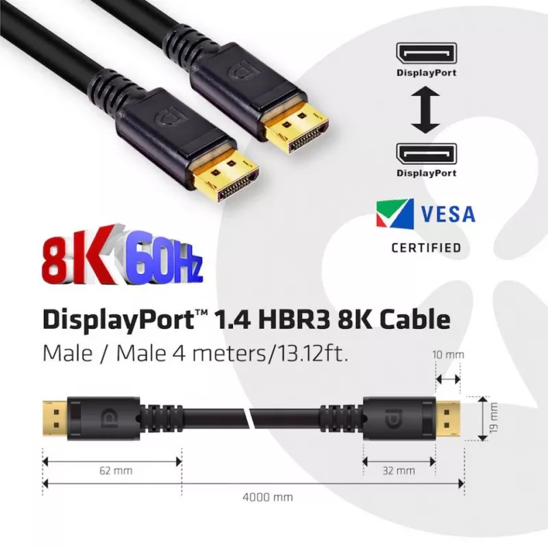 CLUB3D DisplayPort 1.4 HBR3 8K Kabel M/M 4m /13.12ft