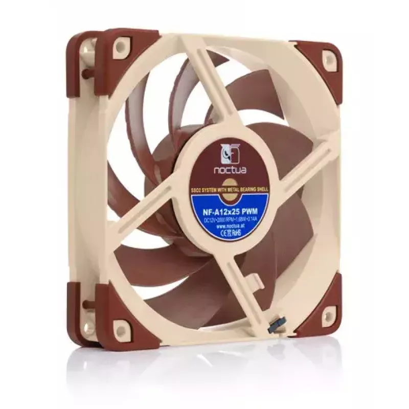 Noctua Lüfter NF-A12x25 PWM 120 mm, 12 V, PWM, max. 2000 U/min, 102,1 m³/h, 22,6 dB