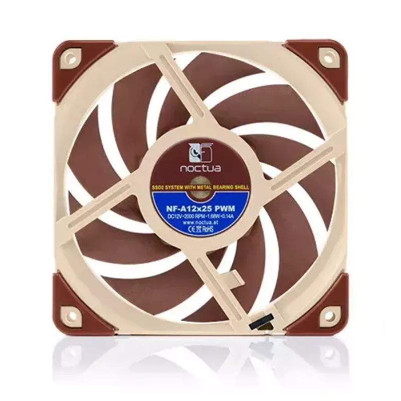 Noctua Lüfter NF-A12x25 PWM 120 mm, 12 V, PWM, max. 2000 U/min, 102,1 m³/h, 22,6 dB