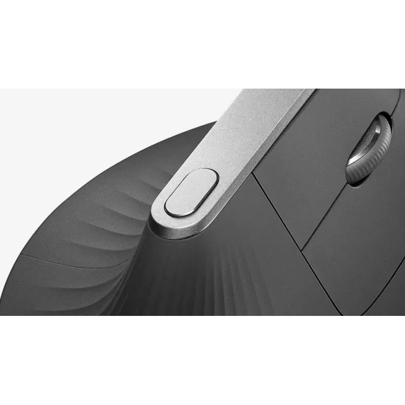 Ergonomische kabellose Maus Logitech MX Vertical, MX Vertical, 4000 DPI, RF Wireless + Bluetooth, rechtshändig, Graphit, Bürogebrauch