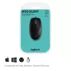 Maus Logitech B110 Silent Kabelgebunden USB Schwarz