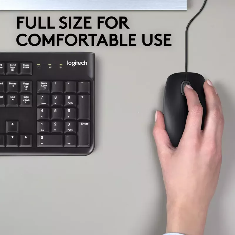 Maus Logitech B110 Silent Kabelgebunden USB Schwarz