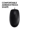Maus Logitech B110 Silent Kabelgebunden USB Schwarz