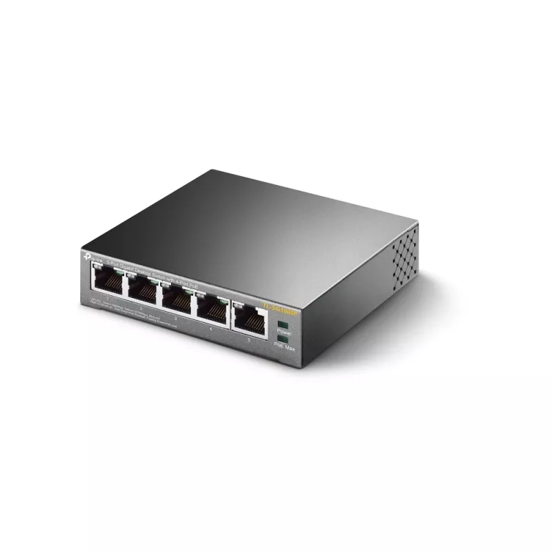 TP-Link 5-Port Gigabit Desktop PoE Switch mit 4 Ports, Unmanaged, Gigabit Ethernet (10/100/1000), Power over Ethernet (PoE)