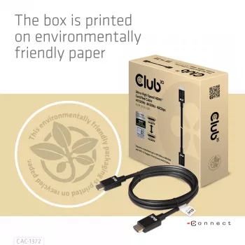 CLUB3D Ultra High Speed HDMI 4K120Hz, 8K60Hz zertifiziertes Kabel 48 Gbit/s M/M 2 m