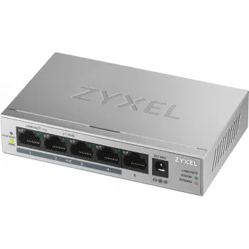 Zyxel GS1005HP Unmanaged Gigabit Ethernet (10/100/1000) Power over Ethernet (PoE) Silber