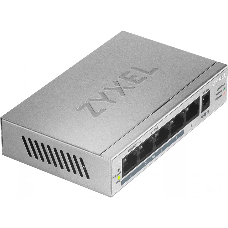 Zyxel GS1005HP Unmanaged Gigabit Ethernet (10/100/1000) Power over Ethernet (PoE) Silber