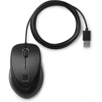 HP USB-Fingerabdruckmaus, beidhändig, USB Type-A, schwarz