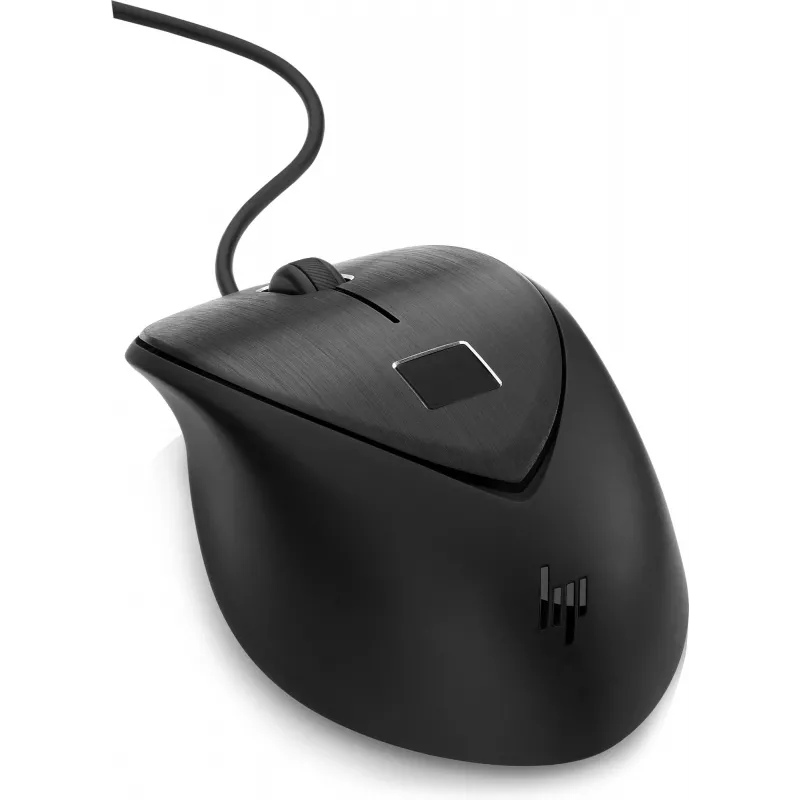 HP USB-Fingerabdruckmaus, beidhändig, USB Type-A, schwarz