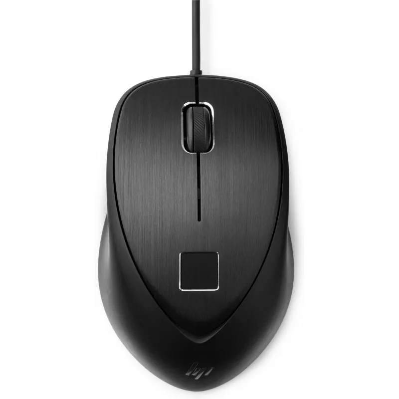 HP USB-Fingerabdruckmaus, beidhändig, USB Type-A, schwarz