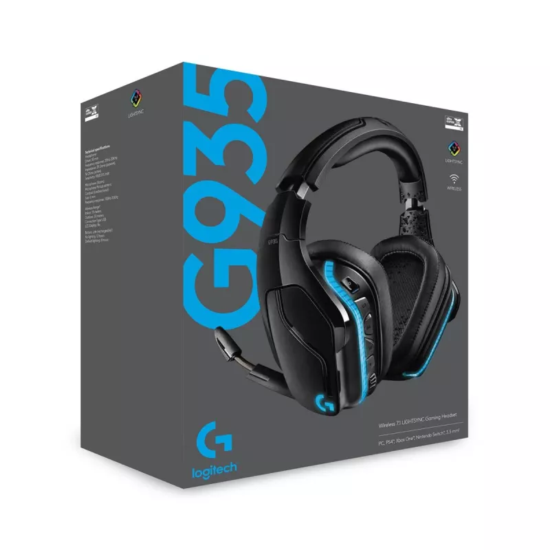 LOGITECH G935 Wireless 7.1 Surround Sound Lightsync Gaming-Headset – 2,4 GHz