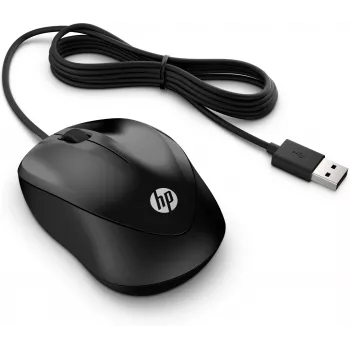 HP Kabelmaus 1000, beidhändig, USB Typ-A, 1200 DPI, Schwarz