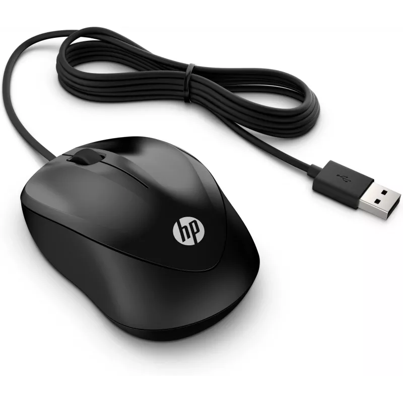 HP Kabelmaus 1000, beidhändig, USB Typ-A, 1200 DPI, Schwarz