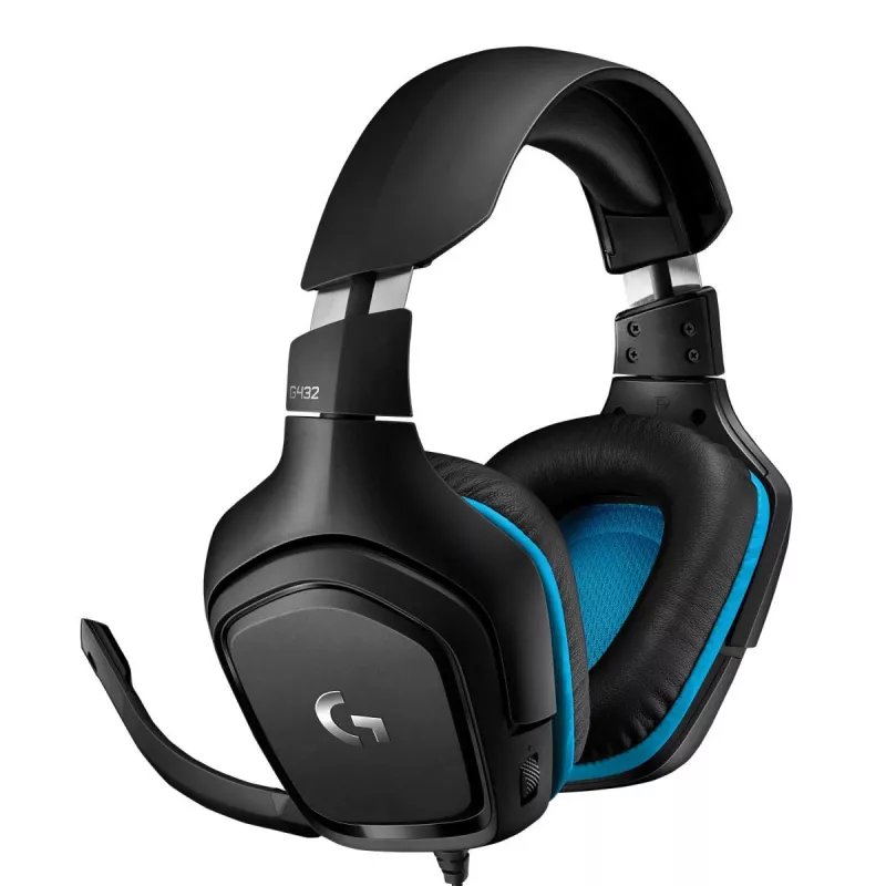LOGITECH G432 - USB / 3.5mm - Game-Headset - 7.1 Surround - Blau