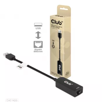 CLUB3D USB 3.2 Gen1 Typ A-zu-RJ45 2.5Gbps Adapter