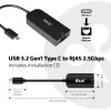 CLUB3D USB 3.2 Gen1 Type-C auf RJ45 2.5Gbps Adapter