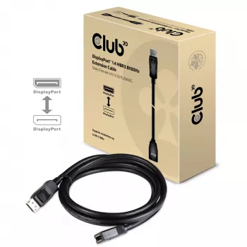 CLUB3D DisplayPort 1.4 HBR3 Verlängerungskabel 8K60Hz M/F 2m