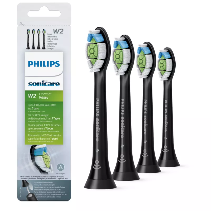 Philips W Optimal White HX6064/11 4er-Pack Schallzahnbürstenköpfe