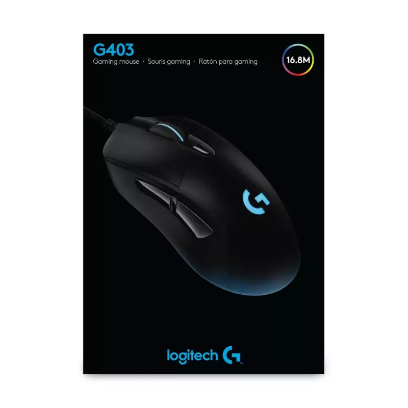 LOGITECH G403 Hero Gaming-Maus USB Schwarz EWR2