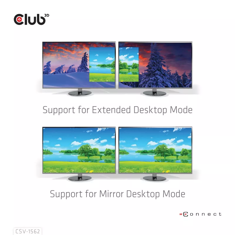 CLUB3D CSV-1562 ist eine USB3.2 Gen1 Type-C Universal Triple 4K30Hz Lade-Dockingstation und DisplayLink® zertifiziert. Die universelle Lade-Dockingstation