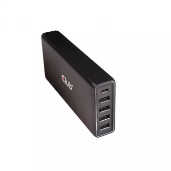 CLUB3D USB Typ A und C Power Charger, 5 Ports bis zu 111 W