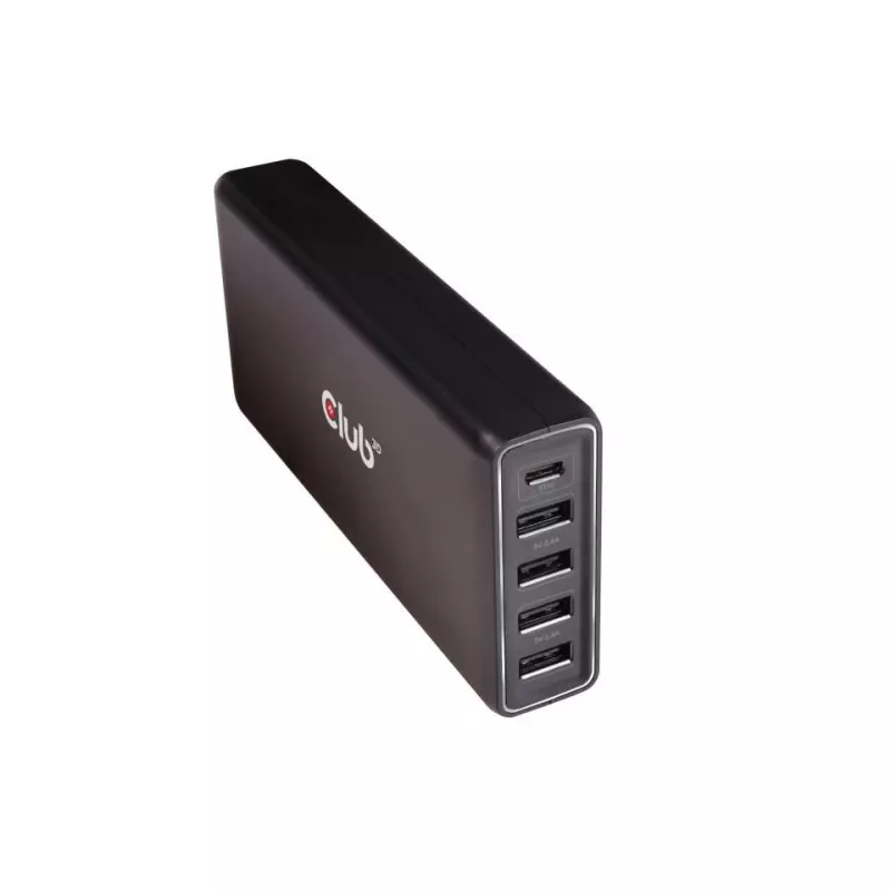 CLUB3D USB Typ A und C Power Charger, 5 Ports bis zu 111 W