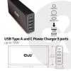 CLUB3D USB Typ A und C Power Charger, 5 Ports bis zu 111 W