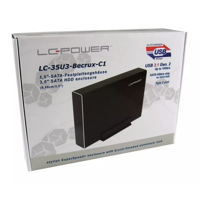 HDD-Gehäuse LC-Leistung LC-35U3-Becrux-C1 Schwarz 3,5 Zoll
