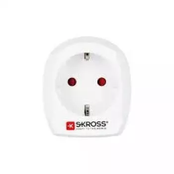 SKROSS Länder-Reiseadapter Europa nach UK Steckeradapter Weiß
