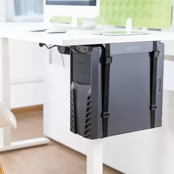 CPU-Halterung LOGILINK EO0009 — verstellbare Stahldesktoptower-Halterung, schwarz, RoHS