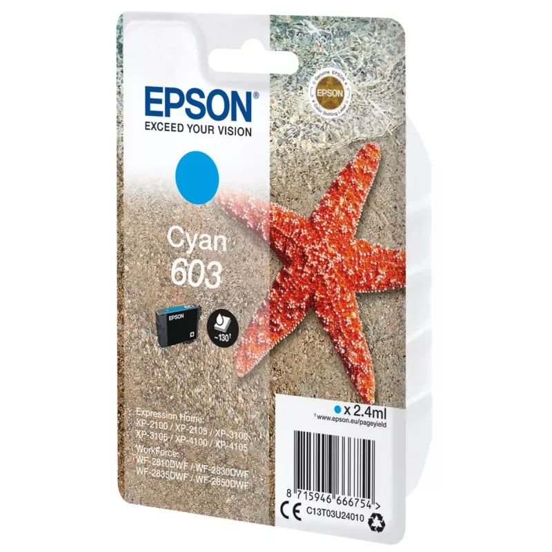 Epson C13T03U24010 Tintenpatrone 1 St. Original Standardreichweite Cyan