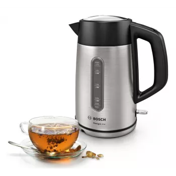 Bosch TWK4P440 Wasserkocher 1.7 L 2400 W Schwarz, Edelstahl