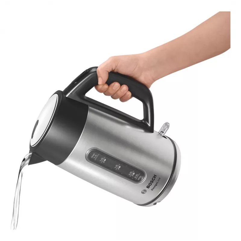 Bosch TWK4P440 Wasserkocher 1.7 L 2400 W Schwarz, Edelstahl